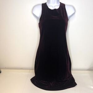 Jump Apparel Co Vintage Purple Velvet Cross Back Mini Dress size 3/4